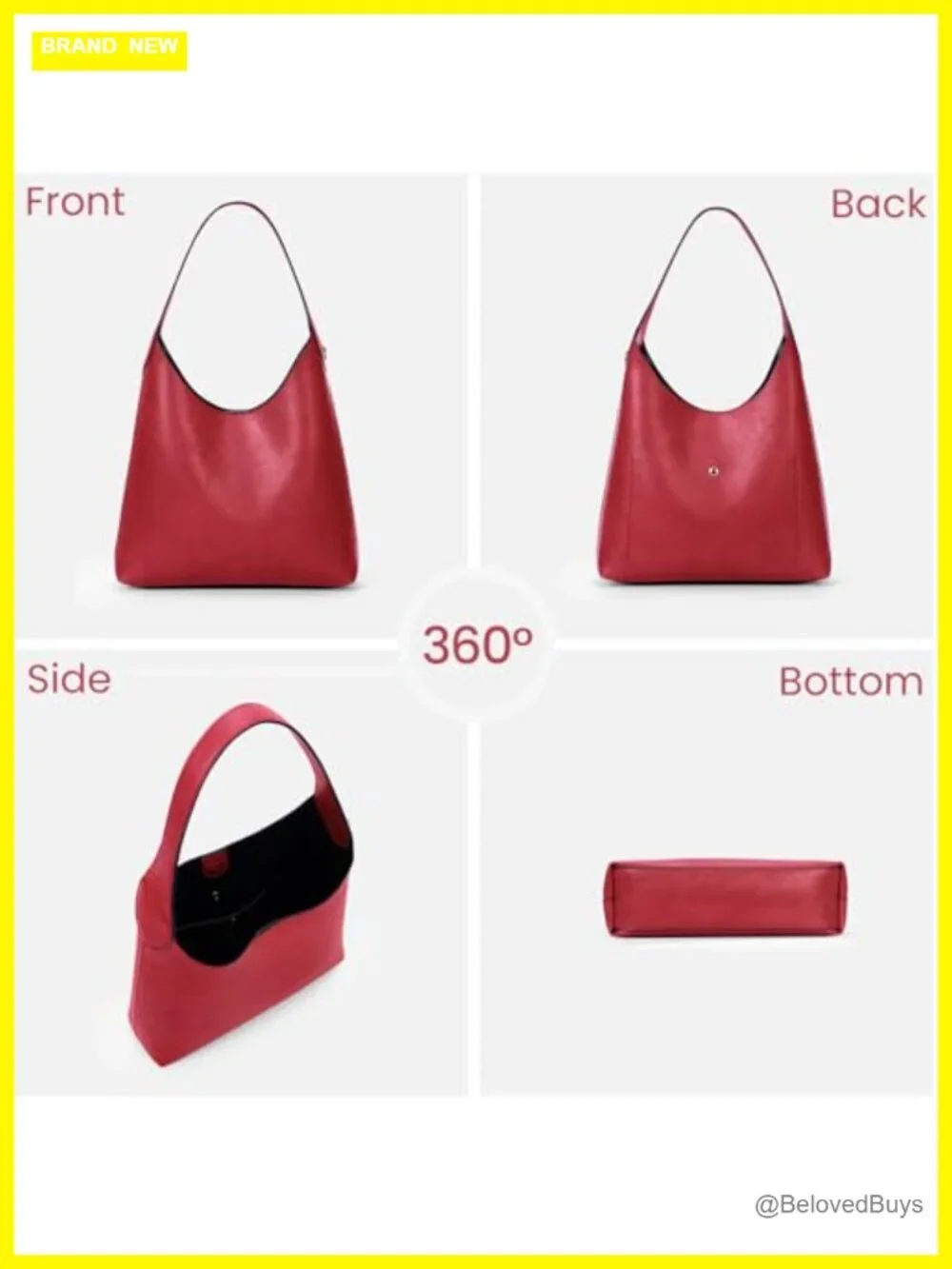 Faux Suede Vegan Leather Hobo Bag Tote Shoulder Bag Slouchy Designer Handbag